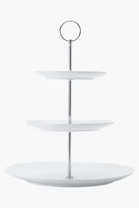 C63s White Basics Diamonds 3-Tier Cake Stand — White