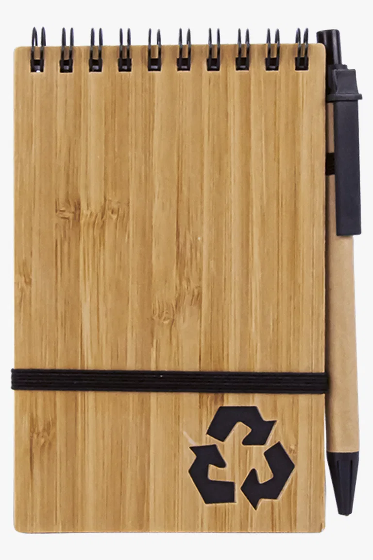 C63s Bamboo Notebook With Pen — Black