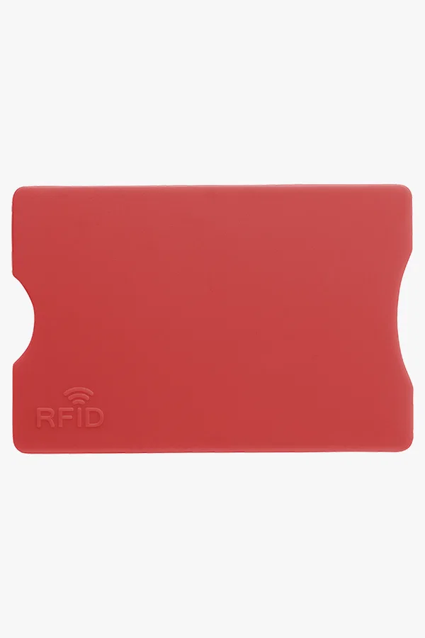 C63s Plastic Card Holder with RFID Protection — Red