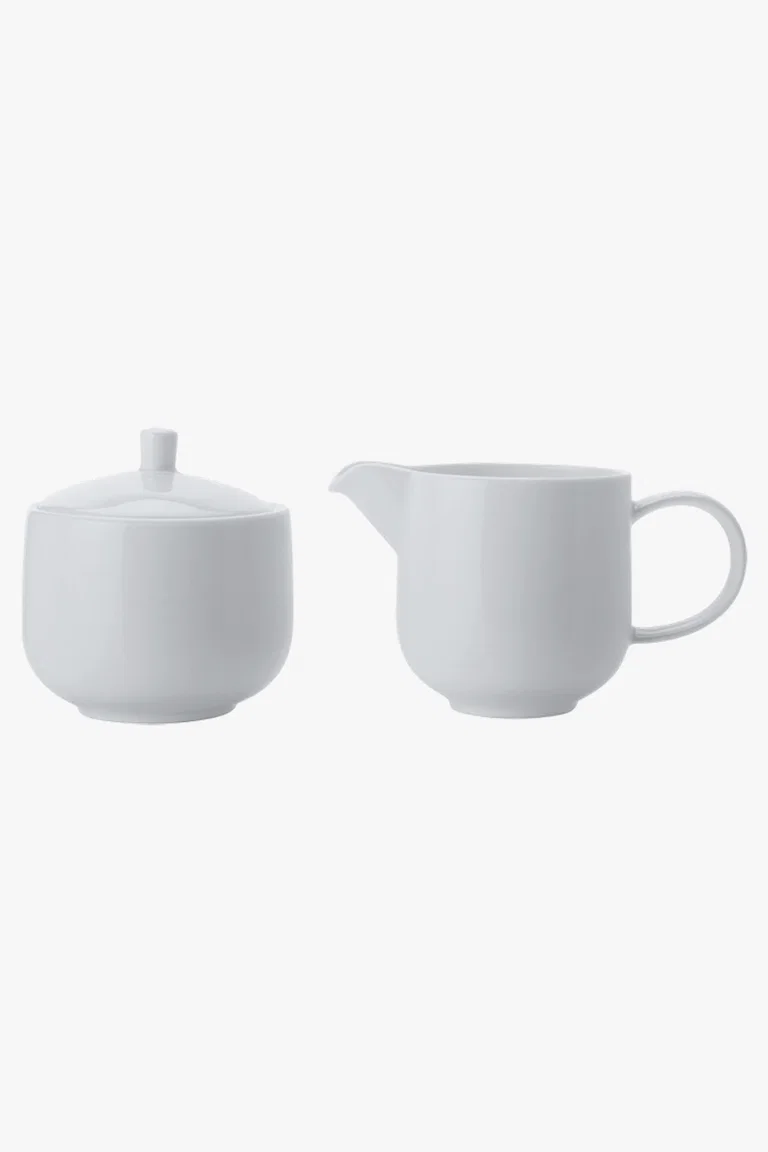 C63s Cashmere Sugar and Creamer Set — White