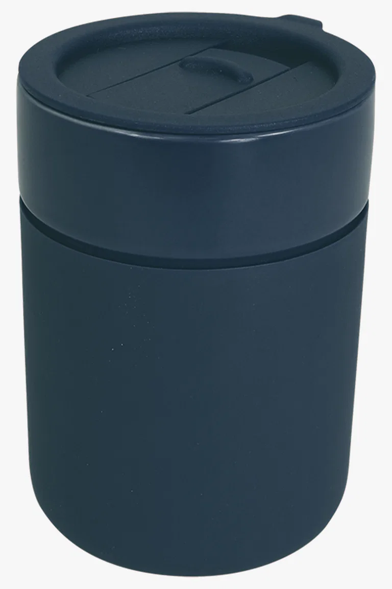 C63s 330ml Ceramic Silicone Cover Mug With Sip Slider — Navy