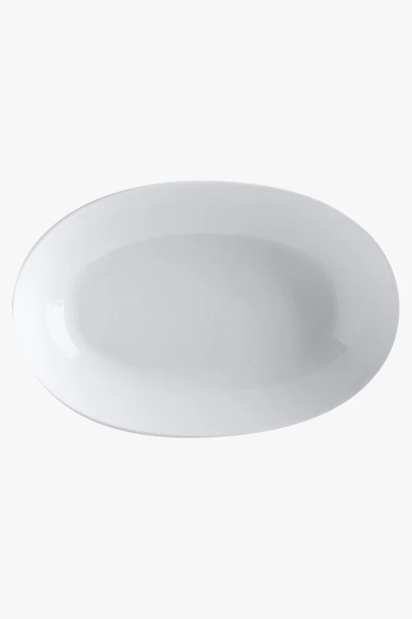 C63s White Basics Oval Bowl — White