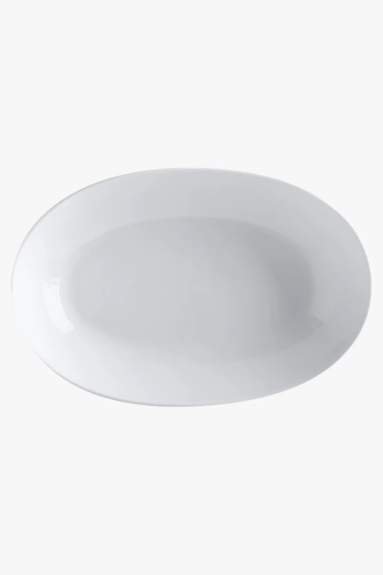 C63s White Basics Oval Bowl — White