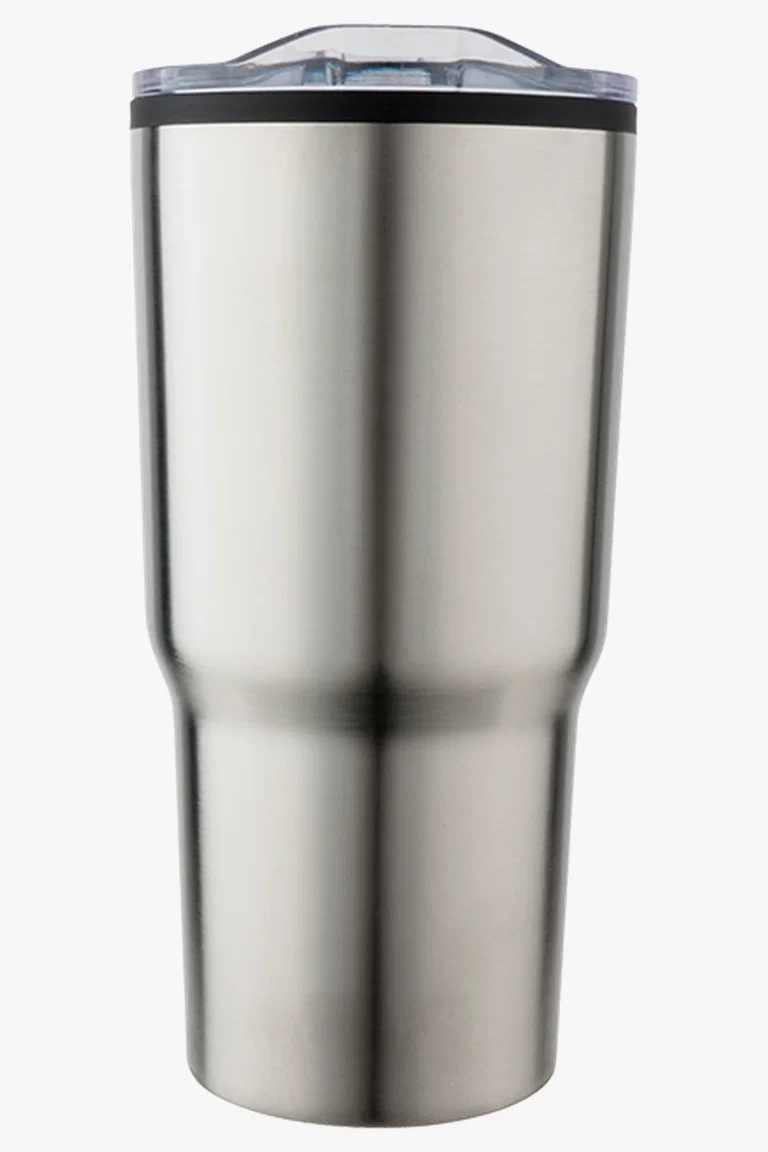 C63s 590ml Stainless Steel Mug With Clear Lid — Silver