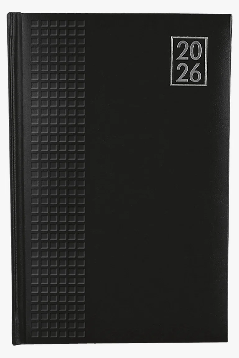 C63s 2026 Embossed Square A5 Diary — Black