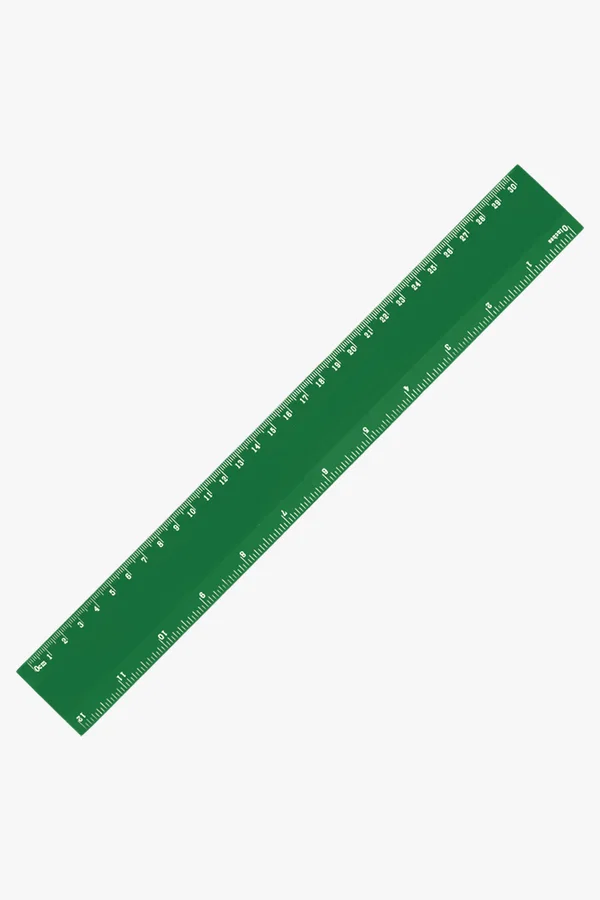 C63s 30cm Plastic Ruler — Green