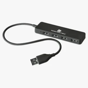 C63s IND 4 Port USB Hub — Black