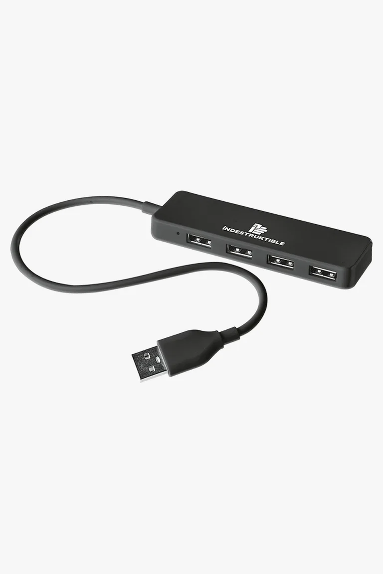 C63s IND 4 Port USB Hub — Black