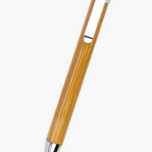 C63s Bamboo Ballpoint Pen with Metal Trims — Brown