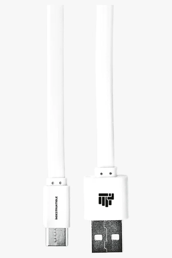 C63s IND 1.2m Flat Type C Charger Cable — White