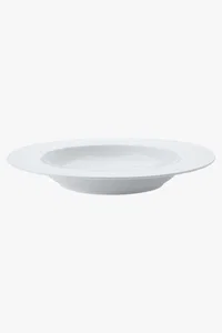 C63s White Basics Diamonds Rim Soup Bowl — White