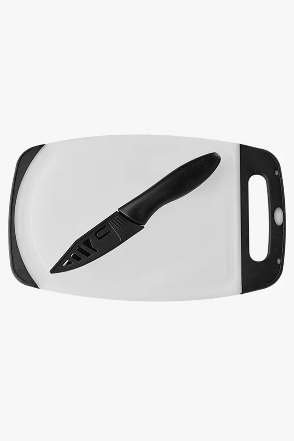 C63s Kitchen Knife With Cutting Board Set — Black