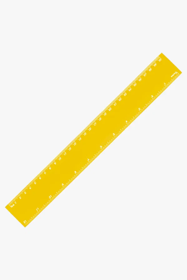 C63s 30cm Plastic Ruler — Yellow