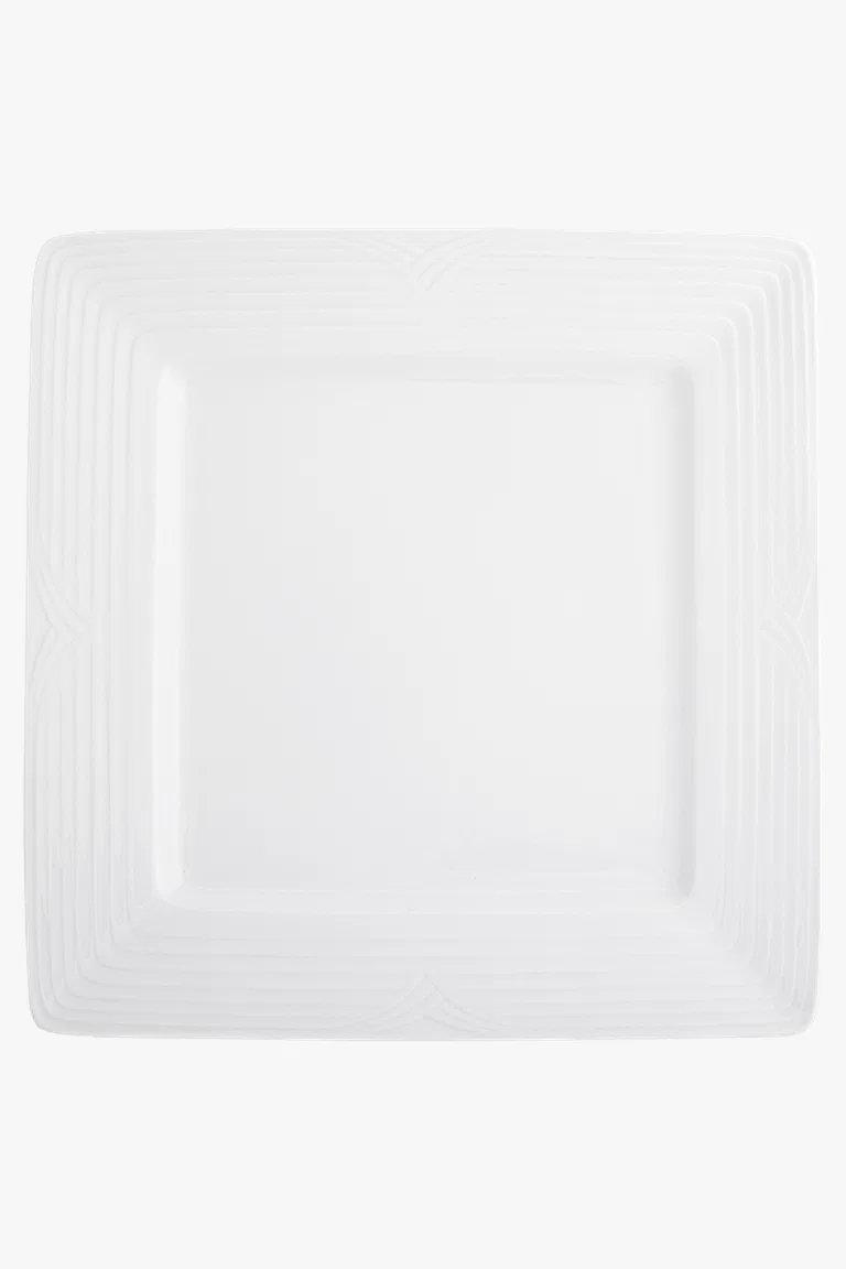 C63s Arctic White Square Plate — White