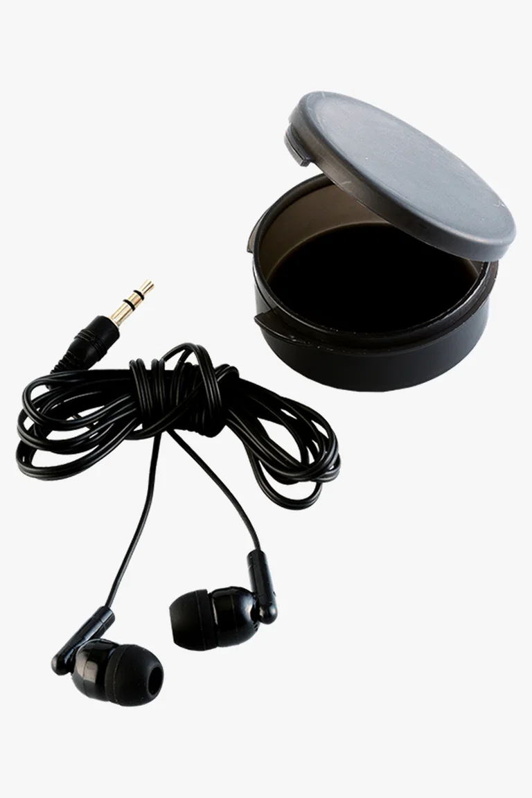 C63s Earphones in Round Case — Black