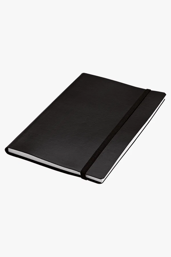 C63s A5 Journal with Elastic Band Closure 80 Pages — Black
