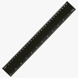 C63s 30cm Plastic Ruler — Black