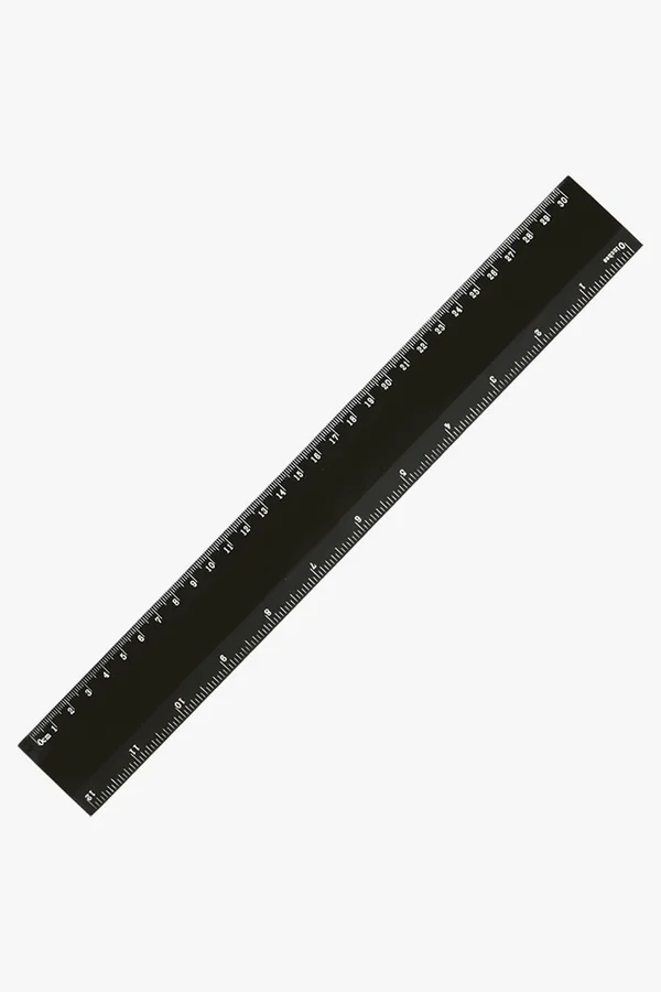 C63s 30cm Plastic Ruler — Black