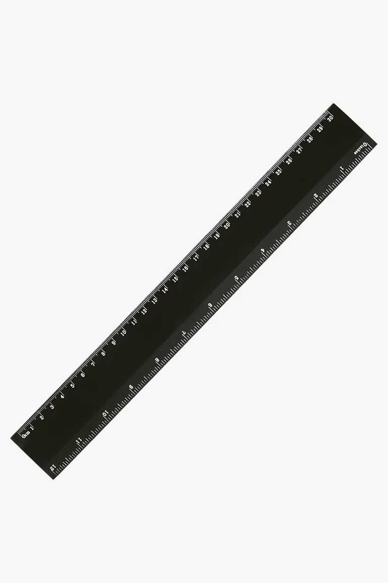 C63s 30cm Plastic Ruler — Black