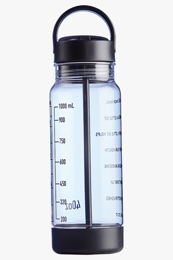 C63s 1L Torrent Water Bottle With Straw — Clear