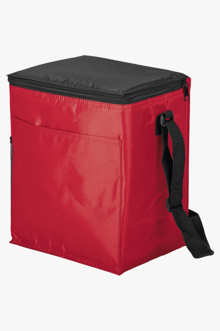 C63s 12 Can Cooler with 2 Exterior Pockets 70D PEVA Lining — Red