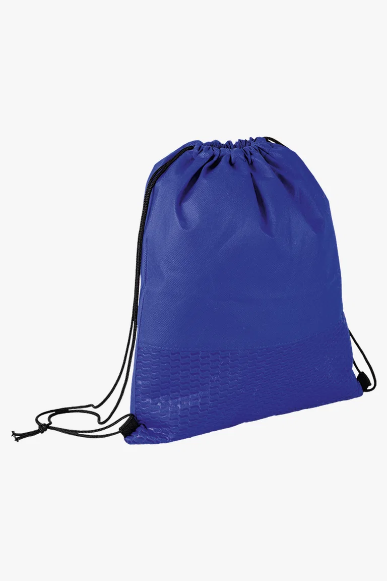 C63s Wave Design Drawstring Bag Non-Woven — Blue