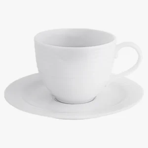 C63s Arctic White Tea Cup and Saucer 240ml — White