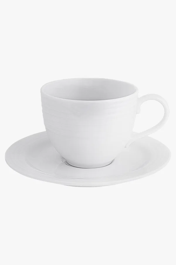 C63s Arctic White Tea Cup and Saucer 240ml — White