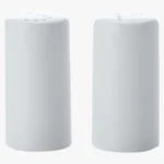 C63s White Basics Cylindrical Salt & Pepper — White