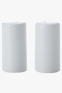 C63s White Basics Cylindrical Salt & Pepper — White