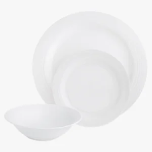 C63s Arctic White 12 Piece Dinner Set — White