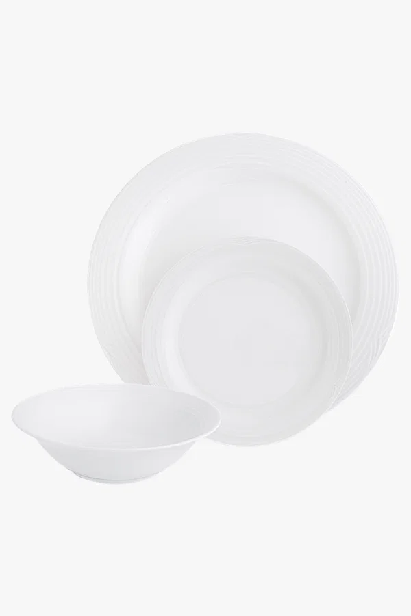C63s Arctic White 12 Piece Dinner Set — White