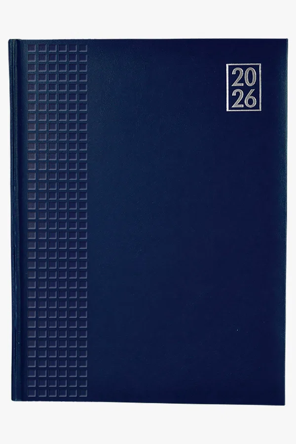 C63s 2026 Embossed Square A4 Diary — Navy