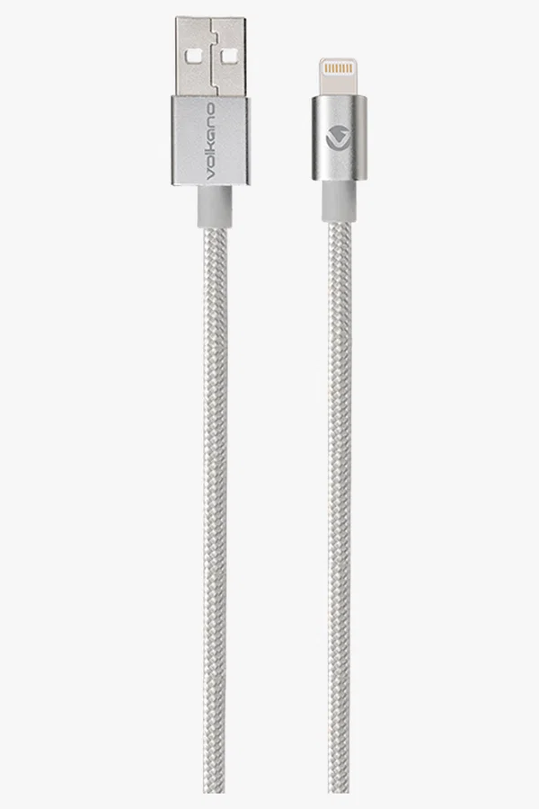 C63s Volkano Strike Series MFI Lightning Cable 1.2m — Silver
