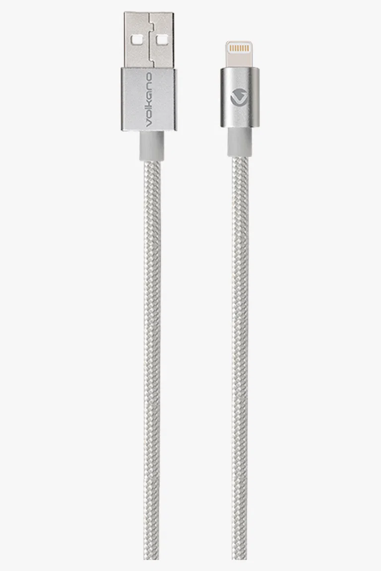 C63s Volkano Strike Series MFI Lightning Cable 1.2m — Silver