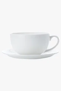 C63s Cashmere Cappuccino Cup and Saucer 350ml — White