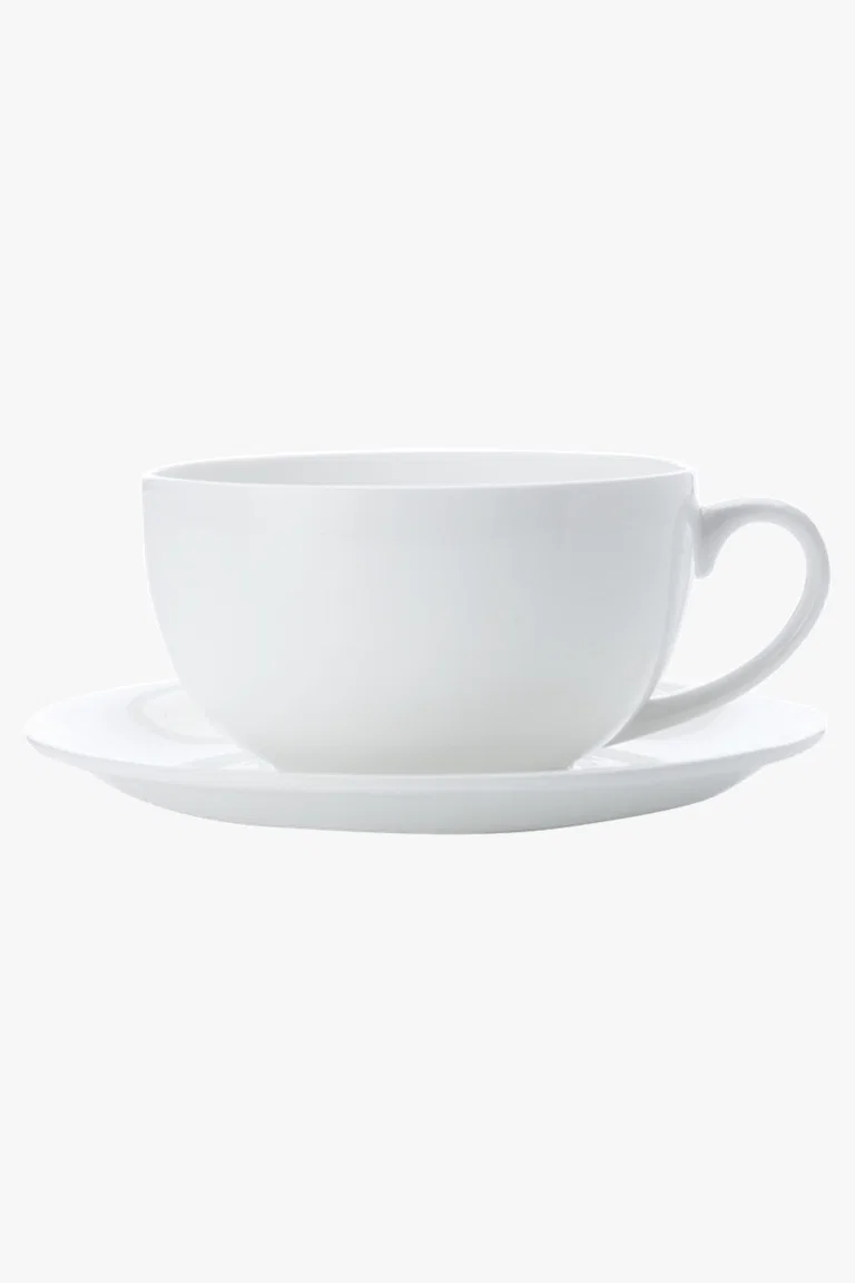 C63s Cashmere Cappuccino Cup and Saucer 350ml — White