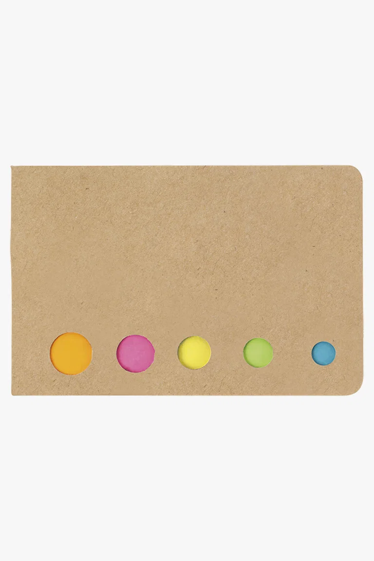 C63s Holder with Sticky Notes — Brown