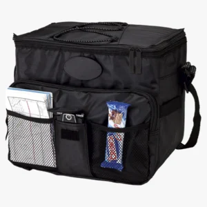 C63s 18 Can Cooler with 2 Front Mesh Pockets — Black