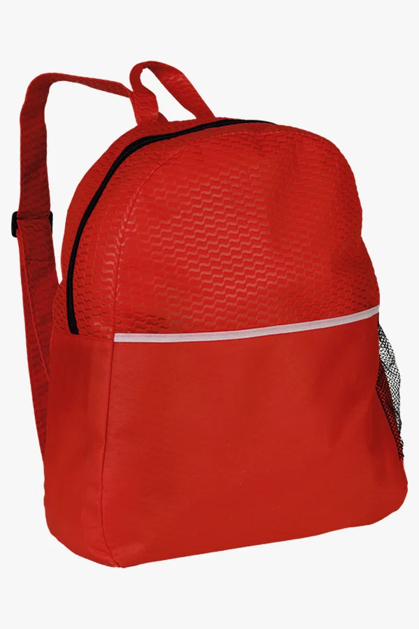 C63s Wave Design Backpack Non-Woven — Red