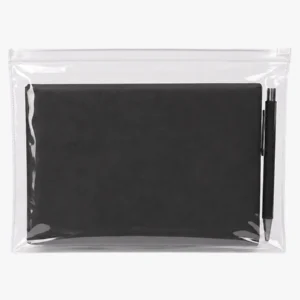 C63s Notebook - Pen In Plastic Sleeve — Black