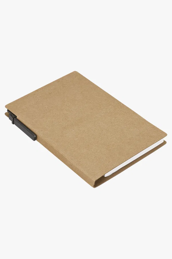 C63s Recycled Notebook with Pen and Flags — Natural