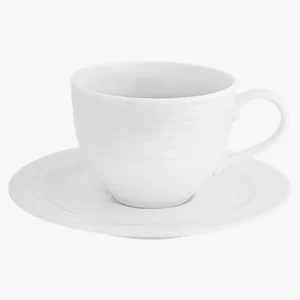 C63s Arctic White Tea Cup and Saucer 200ml — White