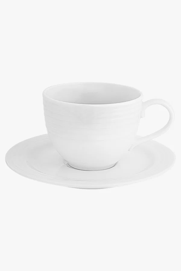 C63s Arctic White Tea Cup and Saucer 200ml — White