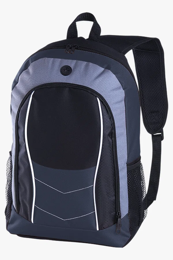 C63s Arrow Design Backpack with Front Flap — Navy