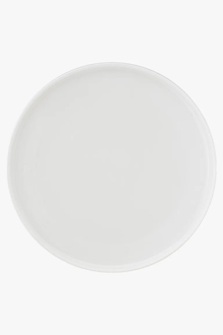 C63s White Basics High Rim Plate — White