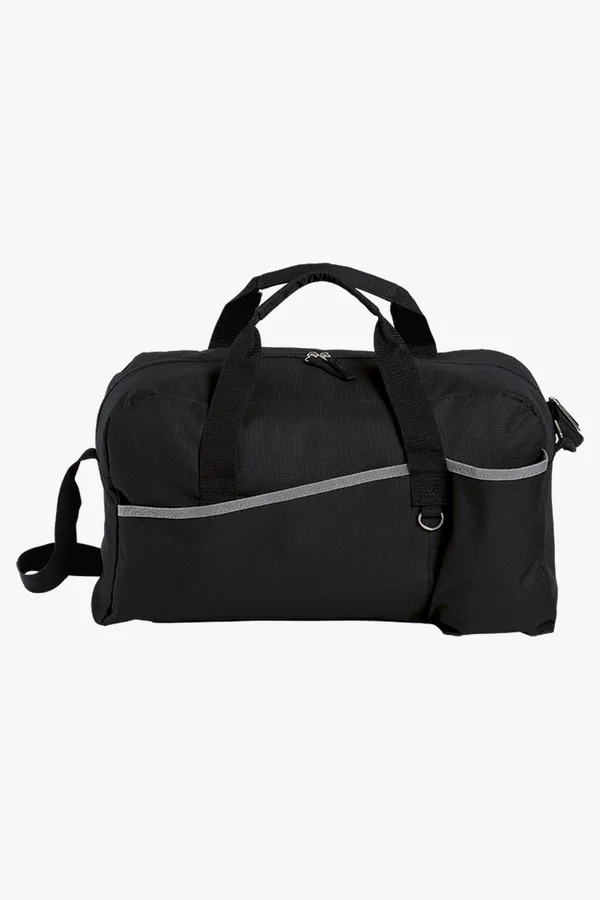 C63s Sports Bag with Grey Trim — Black