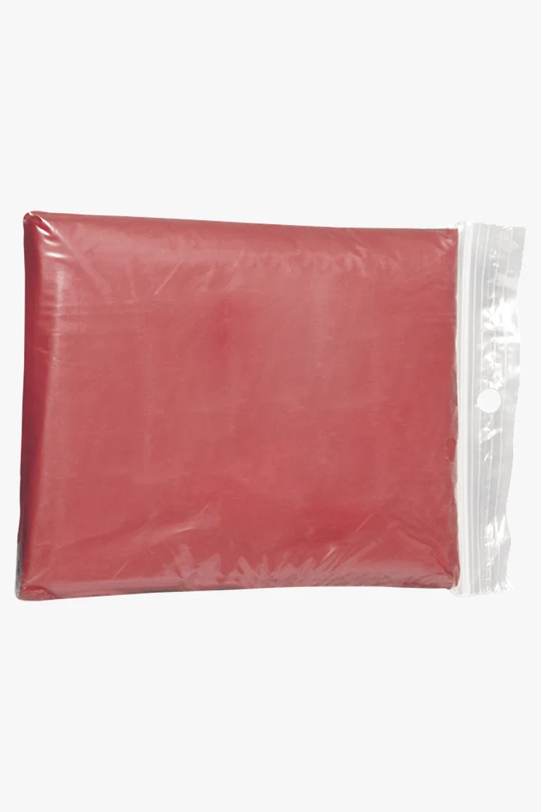 C63s Translucent PVC Poncho — Red