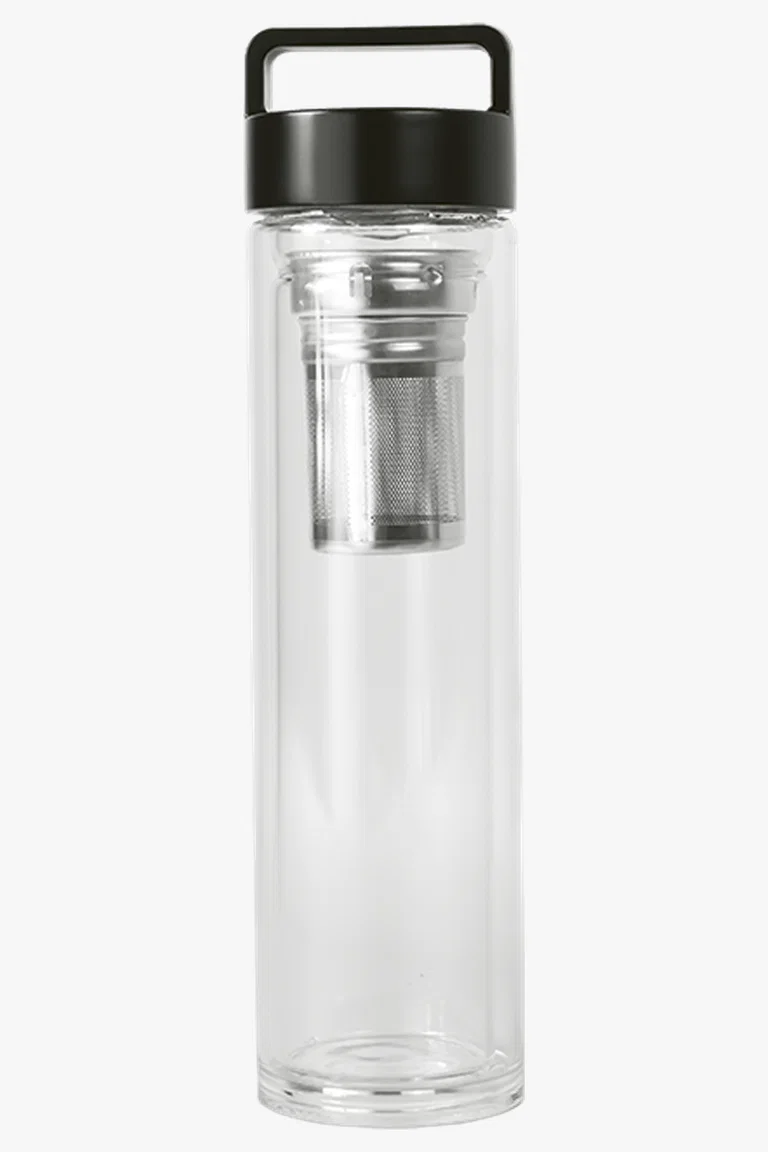 C63s 500ml Double Wall Glass Filter Flask — Black