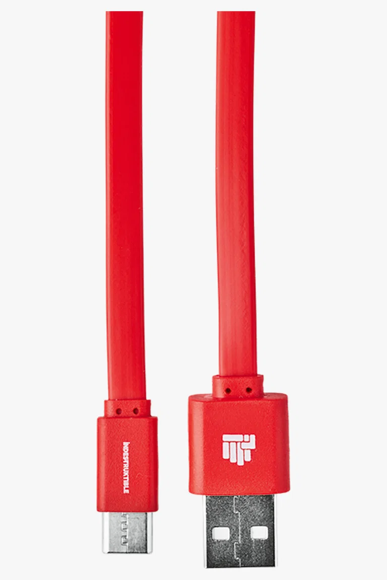 C63s IND 1.2m Flat Type C Charger Cable — Red